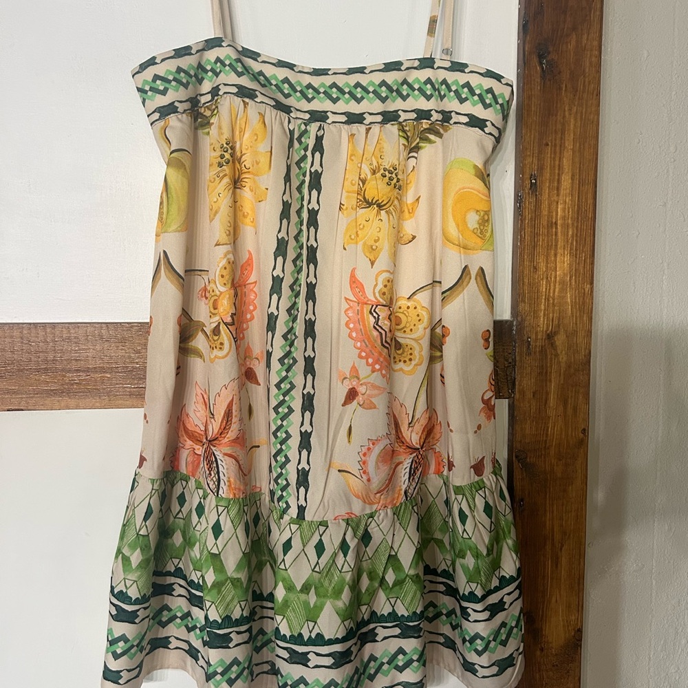 Floral and Geometric Patterned Dress